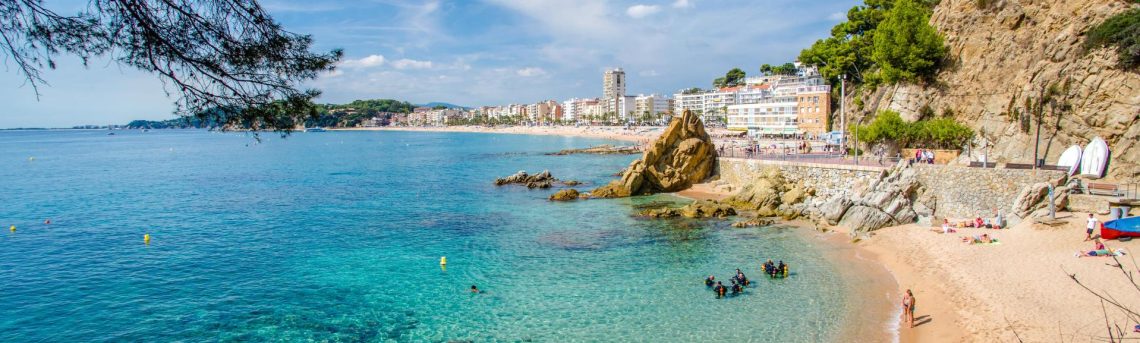 Lloret de mar beach spain