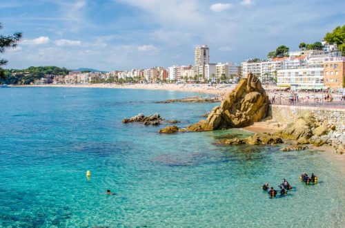 Lloret de mar beach spain